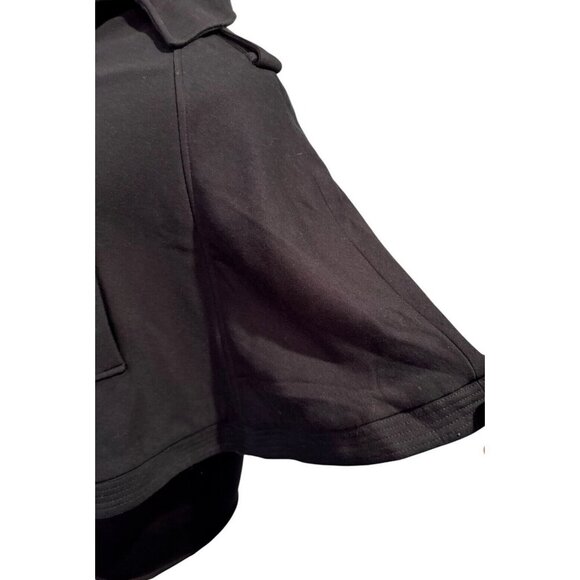 Toska Women's Navy Blue Button Down Cape Poncho Collared Coat‎ Jacket Small - Picture 3 of 13